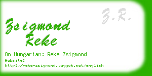 zsigmond reke business card